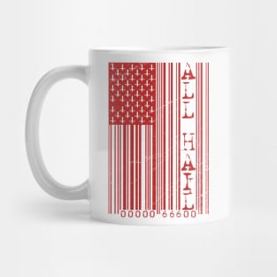 Satanic All Hail American Flag Mug